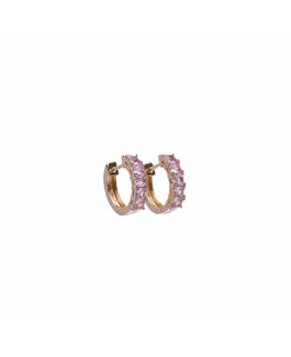 Salvatore Plata Pendientes Mujer Plata Rosé Aros Rosa de Francia - 000230504