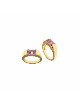 Salvatore Plata Anillo Mujer Plata Dorada Rosa de Francia Grosor 6 mm - 000230681