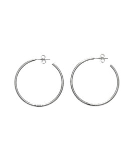 Salvatore Plata Pendientes Mujer Plata Aros Lisos Tubo - 000230796