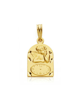 Medalla Niños Oro 18 ktes Ángel de la Guarda Reloj - 000022103