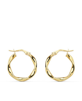 Pendientes Mujer Oro 18 ktes Aros Rizados - 000022491