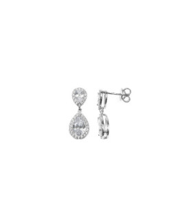 Salvatore Plata Pendientes Mujer Plata Circonitas Novias - 000230835