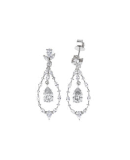 Salvatore Plata Pendientes Mujer Plata Circonitas Novias - 000230851