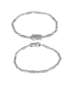 Salvatore Plata Pulsera Mujer Plata Riviere Circonitas Novias - 000230857