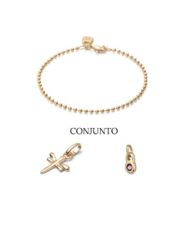 Uno de 50 PUL2562MOROR0M Ser Único Exc Pulsera Mujer Chapado Oro Charm Libélula y Chatón Cristal - 000500051