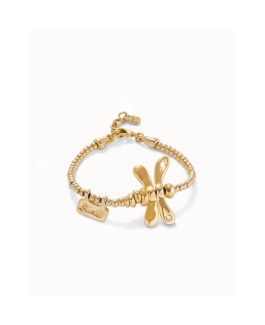 Uno de 50 PUL2477ORO0000M Ser Rebelde Pulsera Mujer Chapado Oro Libélula - 000500042