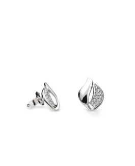 Pendientes Mujer Plata Circonitas Hoja - 000090476