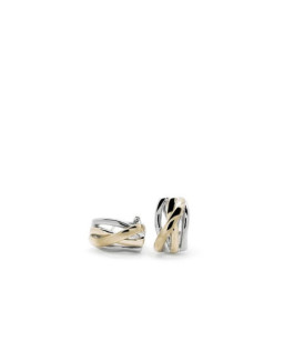 Pendientes Mujer Plata Bicolor Omega 8 x 15 mm - 000090275