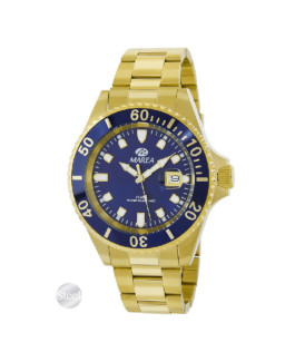 Marea Reloj Hombre Acero Dorado Esfera Azul - B36094/20