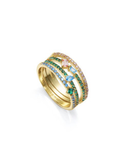 Viceroy Jewels 15121A018-39 Anillo Plata Dorada Circonitas Colores - 000750252