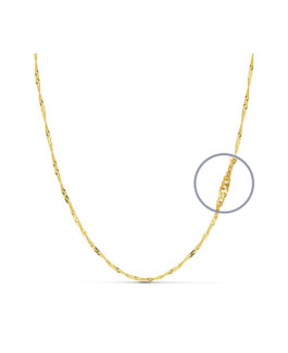 Cadena Mujer Oro 18 ktes Singapur Maciza 0,80 mm 50 cm - 000022566