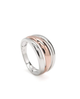 Anillo Mujer Plata bicolor Rosé - 000090383