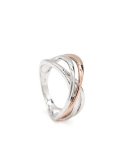 Anillo Mujer Plata Bicolor Rosé - 000090384