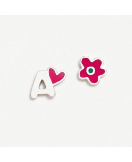 Agatha Ruiz De La Prada 005ABC Pendientes Niña Plata Inicial A - 000120078