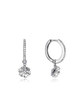 Viceroy Jewels 85021E000-38 Pendientes Mujer Plata Aros Circonitas Flores Tamaño 1 x 24 mm - 000750164