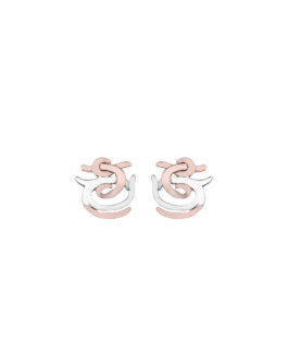 Pendientes Mujer Plata Bicolor Tamaño 12 x 14 mm - 000050115