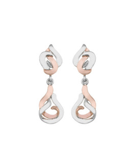 Pendientes Mujer Plata Bicolor Rosé - 000050120