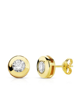 Pendientes Mujer Oro 18 Ktes Chatón Tam 9 mm - 000022562