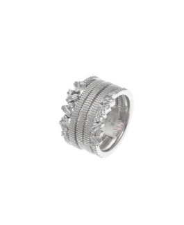 Salvatore Plata Anillo Mujer Plara Circonitas Ancho 13 mm - 000230627