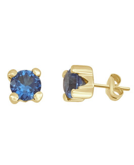 Allegra Pendientes Mujer Oro 18 ktes Garras Topacios Azules 6 mm - 000023189